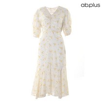 ab플러스 플라워 셔링 쉬폰 롱원피스 LSW5MO42A