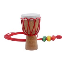 젬베 젬배 잼배 잼베 텅드럼 행드럼 윈드벨 드럼 djembe 아프리카 목걸이 나무 s 키 체인 쥬얼리 음악가 초보자 드럼 연주 어린이 어린이 장식 미니 작은 선물, 1과 같이