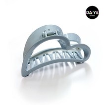 [DAYE] 내츄럴컬러 아이유머리핀 하트집게핀 3종 숱 많은 머리가능 올림머리 반올림스타일 고급헤어핀 파스텔 컬러 톤낮은 컬러 머리집게핀, 연청바지색