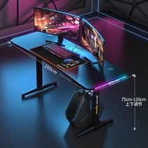 전동리프트책상 모션 데스크 높이 조절 테이블 게이밍 사무용, 1.6m-퓨처 워리어-일렉트릭 리프트(라이트 포함, 160x60x75cm
