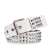 스퀘어 비즈 리벳 여성용 남성 펑크 록 핀 스터드 드레스 청바지 ceinture femme dropshipping