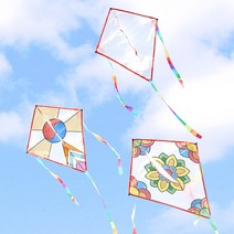핸디몰 연만들기 세트 가오리연(얼레포함)+(장갑증정), 랜덤배송(1개)