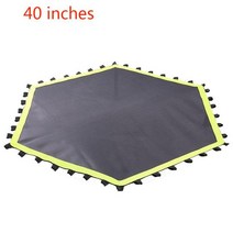 트램폴린 교체 매트 라운드 점프 천 방수 안전 탄성 로프 핏 40 인치 50, [06] 40 inch hexagon