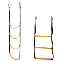 풍선 보트 스피드 보트 웨이크 보드 요트에 대 한 2pcs 이동식 3 레이어 + 4 레이어 리브 탑승 사다리 스트랩 로프, 노란색