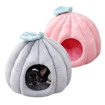 강아지 고양이 호박 숨숨집 길냥이 겨울 동굴집 애견 하우스, 국내당일발송(빅보스), 그레이, 소형