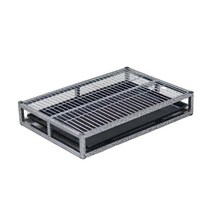 애견 배변판 대형 스테인레스 스틸 반려견 훈련 화장실 격자 소변 개 간편한 청소 마스코트, 15.62x45x8cm