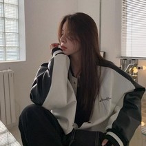 크롭 바람막이 자켓 캐주얼 야구 유니폼 가죽 남녀 공용 블랙 화이트 스티치 느슨한 봄 가을