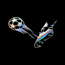 자동차포인트 0286 축구화 튜닝스티커, XL, 블랙