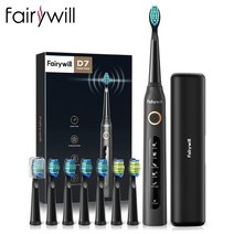 Fairywill 전기 음파 칫솔 usb 충전 fw-507 충전식 방수 전자 칫솔 교체 헤드 성인, 협력사, FW-ET507-420-8BH