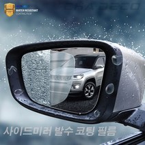 CHADECO 올뉴모닝 사이드미러 발수코팅필름 김서림 빗물 방지 스티커 자동차 용품, A-사이드미러_발수필름_올뉴모닝