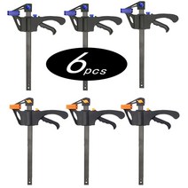 6인치 3 가지 색상 F 클램프 클립 목재 작업 빠른 그립 스타일 바 목공 피스, 02 3bule 3orange