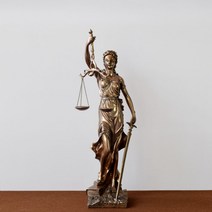 정의의 여신 조각 동상 법원 법률 변호사 사무소 사무실 인테리어 소품 선물, 73cm 냉간 주조 구리