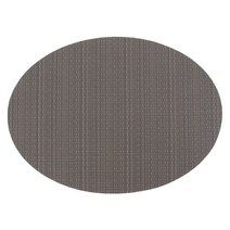 유럽식 식사 매트 vc 룸 호텔 레스토랑 세로줄 미끄럼 방지 단열 양식 매트 타원형 테슬린 티 테이블 매트, 어두운 회색 세로 줄무늬., 옵션1