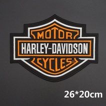 할리 데이비슨 오토바이logo자수 천 스티커 오토바이 가죽 조끼 장식 구멍 패치 성격 로고 스티커, 혼합색상, 1개