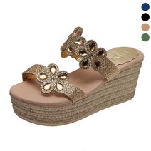 여성 통굽 웨지 8cm 샌들 슬리퍼 비보뉴 S264B955