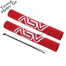 할리데이비슨 바이크 오토바이350mm 프론트 포크 프로텍터 쇼크 업소버 스킨 가드 랩 커버 스킨 슬리브 CRF YZ 핏 자전거, 레드 ASV