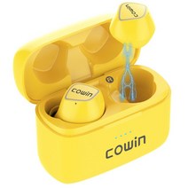 블루투스 무선 이어폰 COWIN KY02 업그레이드 TWS 헤드폰 5.0 스포츠 헤드셋, 노랑, 협력사