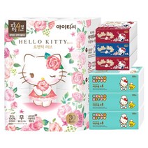 헬로키티 4겹 로맨틱 러브 30롤 1팩 + 톡톡키친타올 1팩 + 팝업골드 1팩, 1팩,3입,3입