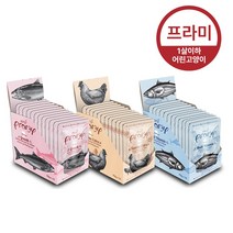 [BETTER GO] 프라미 키튼 세트 (성장지원X12개 타우린X12개 멀티비타민X12개) 총 3박스 어린 고양이 간식 파우치 습식 캔