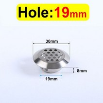 창문형 욕실 화장실 환풍기 교체 5/10PCS Stainless Steel Ventilation Hole Cabinet Cooling Round Air Duct Vent Plane, 19mm Silver Curved_10pcs