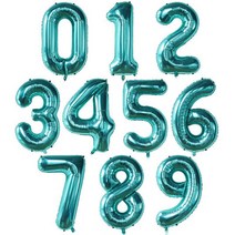 브라이덜샤워 소품 파티 세트 패키지 40 인치 큰 호일 생일 풍선 티파니 블루 헬륨 번호 0 9 해피 웨딩 장식 베이비 대형 글로브, 01 Tiffany blue