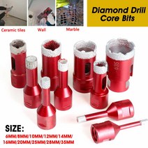 건식 코아드릴 코어 홀쇼 코아기 천공 배관 6mm-35mm M14 스레드 다이아몬드 드라이 드릴 비트 크라운 도자기 세라믹 진공 브레이징 드릴링 화강암 대리석 타일 구멍 톱, [09] 25mm, [02] black