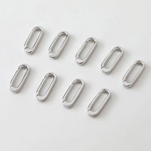 보석 만들기용 금도금 타원형 스프링 버클 팔찌 링크 8x18mm 14k DIY 핸드 황동 액세서리 2 개입, white