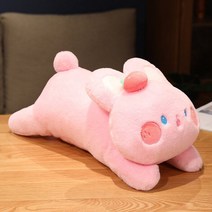 PKTOYS 귀여운 작은 토끼 봉제 장난감 인형 만화 오가닉 애착인형 생일 선물, 거짓말, 25cm