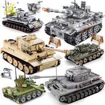 huiqibao 군사 독일 킹 타이거 탱크 모델 빌딩 블록 w, 러시아, 683Pcs 상자 없음