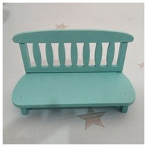 인테리어소품 야외 가든 카페 벽 인테리어 촬영 소품 미니 나무 정원 벤치 현관 의자 미니어처 풍경 장식 사진 부스 소품 홈 장식, 파란색