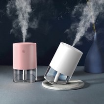 청소쉬운가습기 청소 편한 미니 원룸 책상 안방 가습기, 클레오 충전식 사선가습기-화이트
