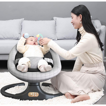 바운서 신생아 아기 재우기 흔들 의자 침대 수면, 스탠다드 일렉트릭 파우더 화이트