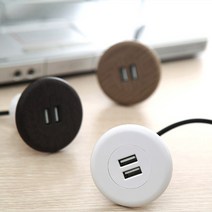 철물의민족 가구 매립형 USB 충전기 무선충전기 빌트인 스마트폰 충전기, 퍼니파워-월넛