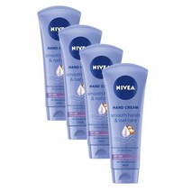 니베아 스무스 핸드 크림 앤 네일 케어 100ml Nivea Smooth Hand Cream Nail Care, 4개