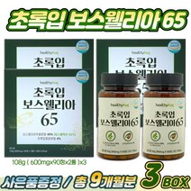 초록입 보스웰리아 90정 2통 세트 등급 보스웰리아 사용 초록입 홍합 분말 성분 함유 20대 30대 40대 50대 60대 70대 80대, 3세트 540정 9개월분