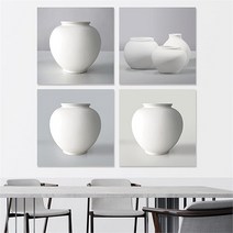 유홍아트 부자되는 달항아리 백자 도자기 액자 4종 3호(22x22cm) (6933255), 3번