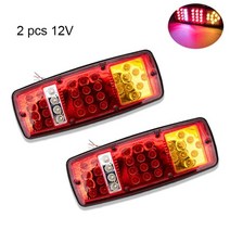 자동차후진등 호환 nlpearl 2x 내구성 방수 led 테일 라이트 트럭 트레일러 atv 캐러밴 리어 브레이크 라이트 스톱 리버스 램프 자동차 라이트 어셈블리, 2pc 12v