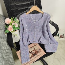 DFMEI 추동 니트 가디건 심플 스타일리시 코디 chic 우아녀 스웨터