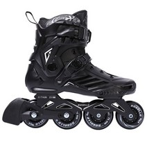 [SW] 인라인 스피드 스케이트 신발 하키 롤러 스케이트 스니커즈 롤러 여성 남성 롤러 스케이트 성인용 스케이트 인라인 프로페셔널, 36, RS6-Black