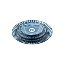 블루라인 일식그릇 매화 업소 소형접시 2개 도자기