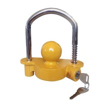 가로바 유니버설 히치 견인 볼 트레일러 커플 링 잠금 안전 장치 부품 캐러밴 도난 방지 조절 가능 노란색, 한개옵션0, 1개