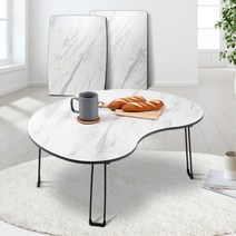 신혼부부 야식 술상 접이식 다과상 테이블 공간활용 가성비 접이식탁자 혼술상, 블랙마블테이블 800