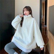 무드무드 오버핏 보들 퍼 후리스 아노락