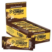 Honey Stinger 귀리 + 허니 바 | 초콜릿 칩 운동 지구력 및 운동 준비를 위한 에너지 포장 식품 스포츠 영양 스낵 전 단백질 글루텐 프리 12개 박스, Chocolate Chocolate Chip
