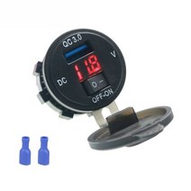 자동차 소켓 차량용 멀티탭12V/24V 듀얼 USB 충전기 소켓 방수 QC3.0 빠른 자동차 전원 어댑터 콘센트 보, 01 Red, 01 Red