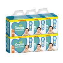 [3박스] 유럽산 팸퍼스 베이비드라이 밴드 1 2 3 4 5 6 7단계 기저귀 Pampers 바우처, 밴드 3단계