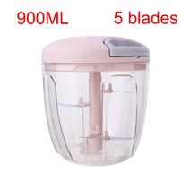 갈갈이음식물처리기 음식물분쇄기 음쓰처리기 500/900ML 수동 고기 Mincer 마늘 쵸퍼 회전 프레스 크러셔, 05 900ml Pink