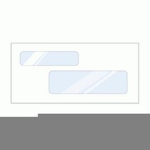 오피스존 이중 창봉투 100매입 대량 우편 무지 엽서봉투 편지봉투 카드봉투, 단품