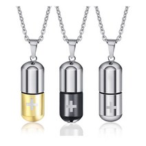 응급 구조 휴대용 알약 캡슐 목걸이 보관함 번호 37147EA