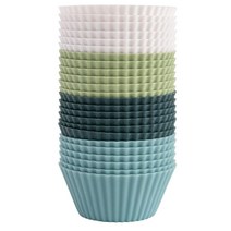 원형세트 케이크 몰드 베이킹 에그타르트 몰드 실리콘 머핀 컵, 24 Piece Set, 1세트